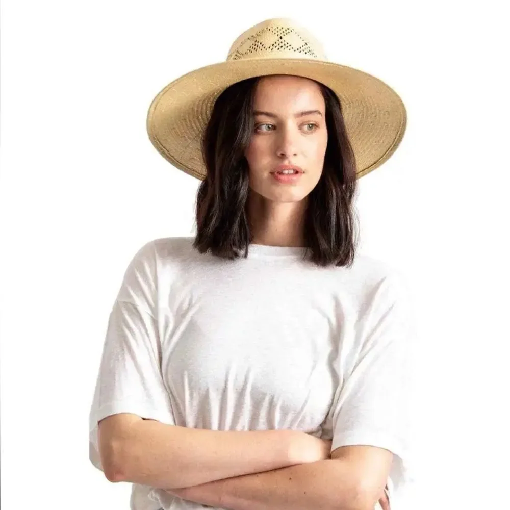 Brixton Joanna IV Tan Straw Hat New!